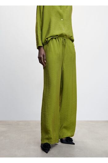 MANGO Woman Satin Palazzo Trousers