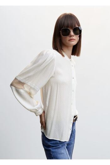 MANGO Woman Plumeti Blouse