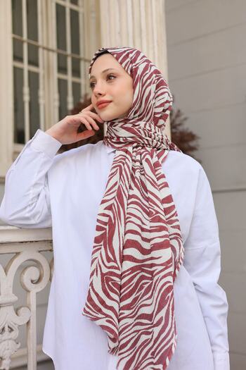 shalby Jungle Wrap Shawl Marsala
