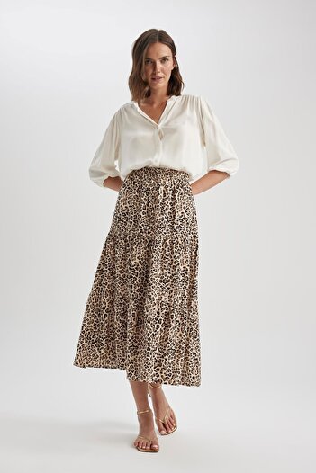 DeFacto Leopard Patterned Maxi Skirt