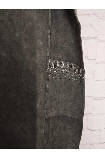 anne moda ankara Ολόκληρο βαμβακερό ύφασμα λύκρα, χωρίς εμφάνιση, Χαμηλό κοντομάνικο, αστραφτερό φόρεμα
