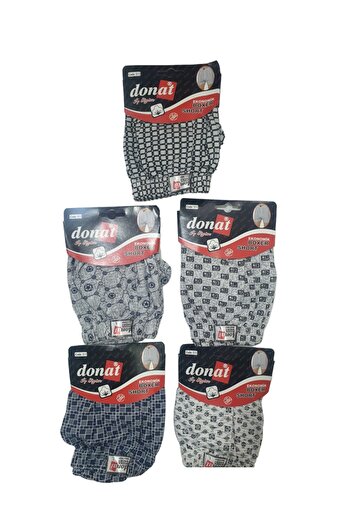 Berrak Men's Patterned Boxers - Pack of 5, Mixed Pattern, Economic Product