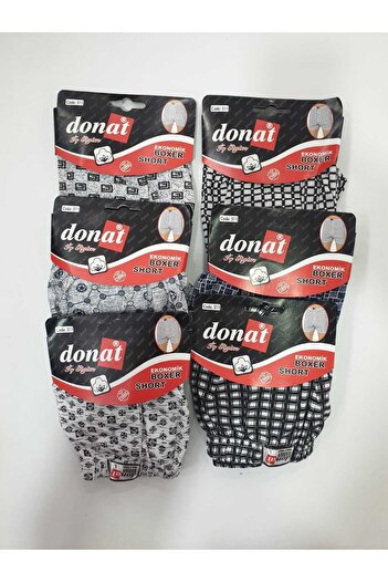 Berrak 6 Pcs Guest Six Dimensional Patterned Economic Equipment Men's Boxers