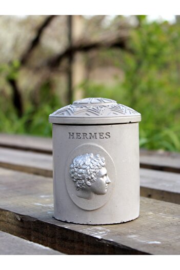 The Craft Thor Pack of 5 / Multiple Handmade Concrete Decorative Box / Organizer with Metallic Sculpture Detail