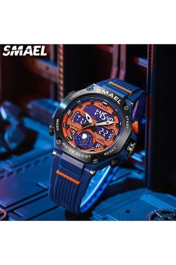 SMAEL 8069 Blue Digital and Analog Men's Wristwatch