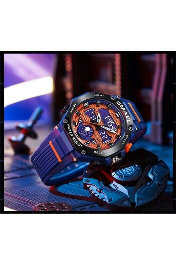 SMAEL 8069 Blue Digital and Analog Men's Wristwatch