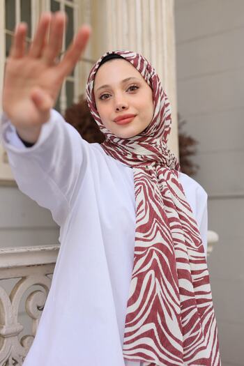 shalby Jungle Wrap Shawl Marsala