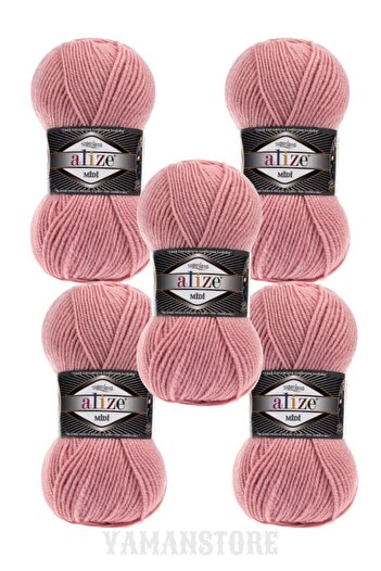 Alize Superlana Midi 5 Pieces Yumak 161 Powder Weft Vest Sweater Knitting Yarn