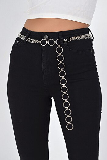 Cool & Sexy curea de damă cu lant argintiu BE165