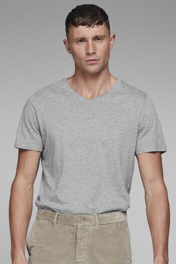 Jack & Jones Футболка Jjeplain з V-подібним вирізом - 12136713-LGM