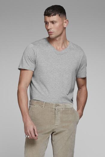 Jack & Jones Футболка Jjeplain з V-подібним вирізом - 12136713-LGM