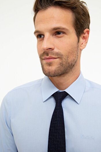 Pierre Cardin Чоловічі світло-блакитні Slim Fit Basic Сорочка G021GL004000841875