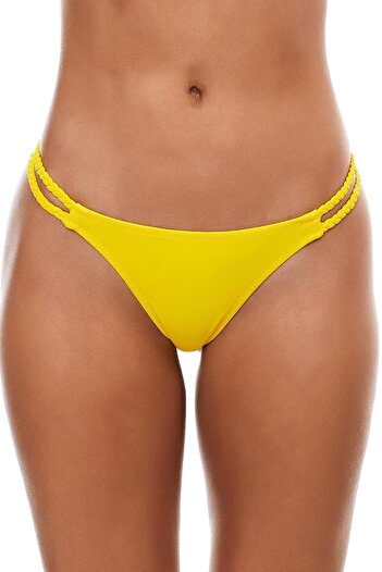 AYYILDIZ 63050 Yellow String Bikini Bottom
