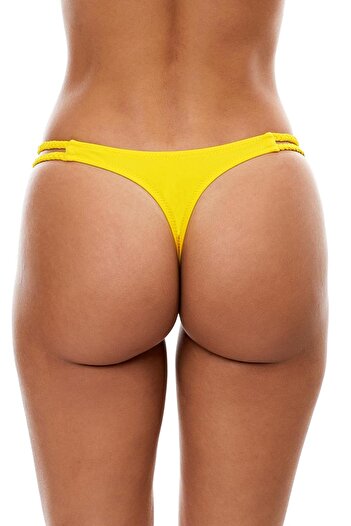AYYILDIZ 63050 Yellow String Bikini Bottom