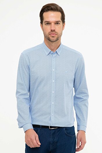 Pierre Cardin Cămașă albastră slim fit - elegantă și confortabilă