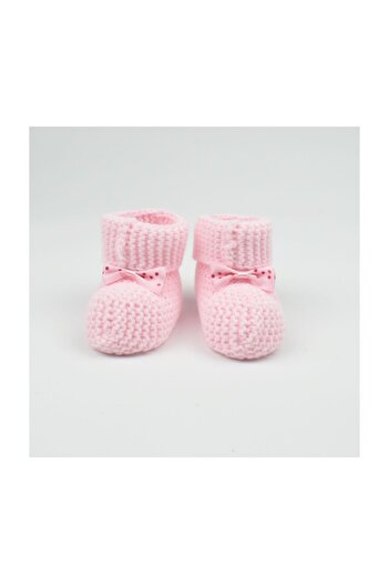 Bibaby Pink Knitwear Baby Booties