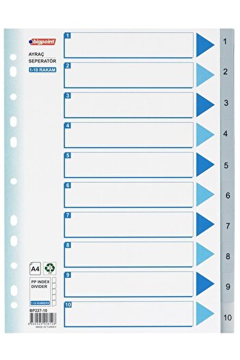 Bigpoint Number 1-10 Separator Bp227-10