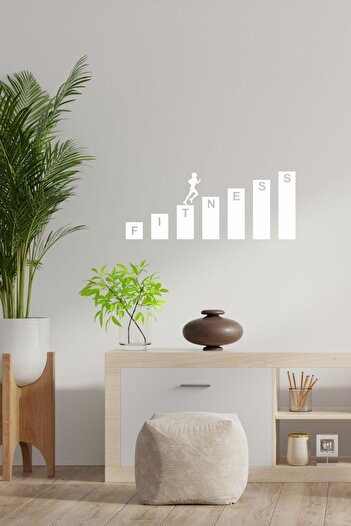 TRC TRAFİK Fitness Decorative Wall Sticker. White (58 cm 1 Piece)