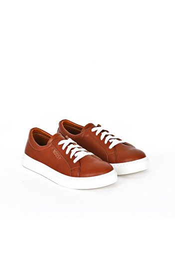 NOOSY Genuine Leather Brown Women's Sneakers
