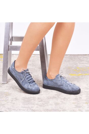NOOSY Genuine Leather Gray Women's Sneakers