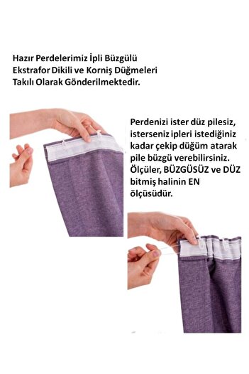 perhal perde ve halı Pilesiz Kadife Petek Dokulu Tek Kanat Fon Perde