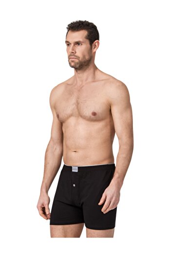 Namaldı Namaldi 6 Pcs Black Color Combed Cotton Boxers