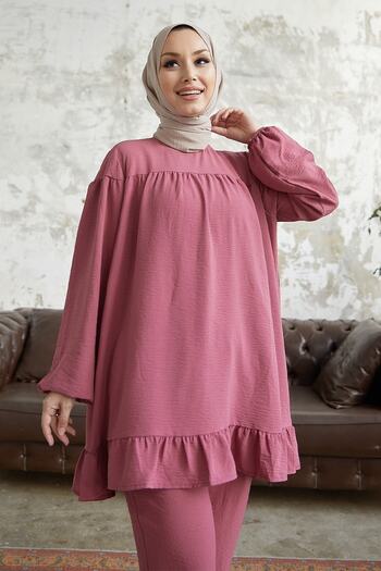 InStyle Lively Skirt Ruffle Διπλό Σετ - Dusty Rose