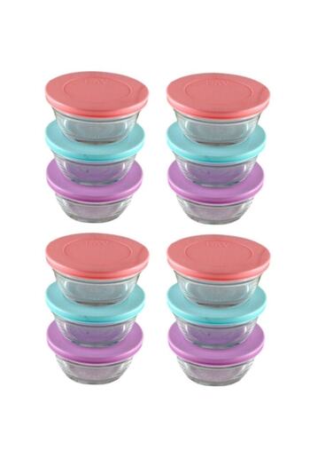 LAV Set of 12 Bowl with Colorful Lid