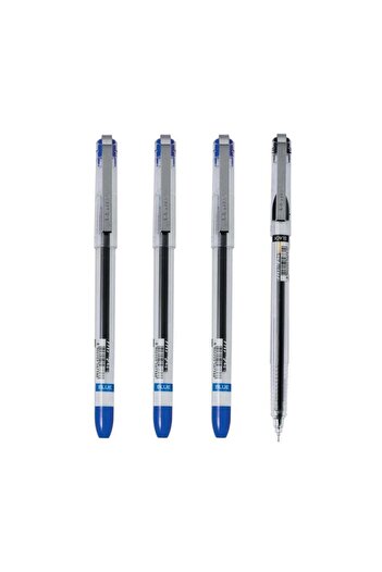 Dong-A My-Gel 0.5mm Needle Tip Pen - 3 Blue, 1 Black