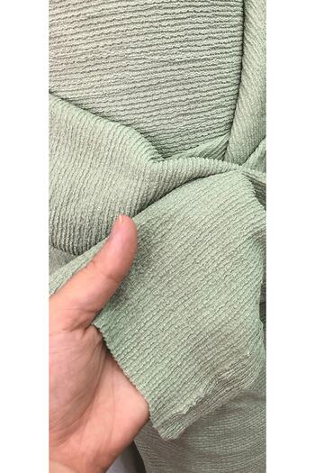 turkanlarhome Knitted Knitted Fabric Lycra Double LIGHT GREEN Color (Crop-blouse-trousers-dress-jacket)