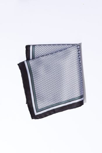 ALTINYILDIZ CLASSICS Men's Gray-Khaki Patterned Handkerchief