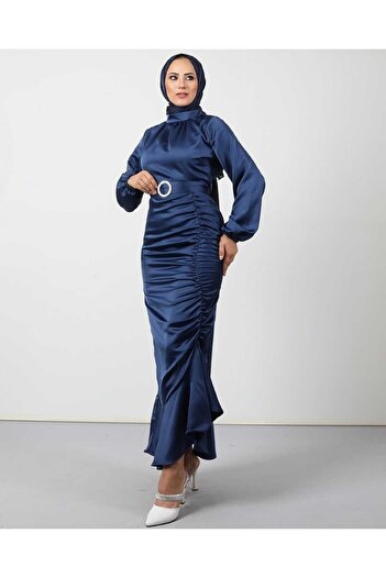moda zeynaa Balık model saten abiye