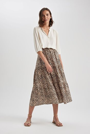 DeFacto Leopard Patterned Maxi Skirt
