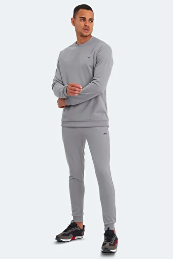 Slazenger Ανδρικό σετ φόρμας OFFENDER KTN σε γκρι χρώμα με τσέπες