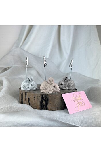 oasis decoration Antique Rabbit 3-Piece Note Holder Set, Photo Holder