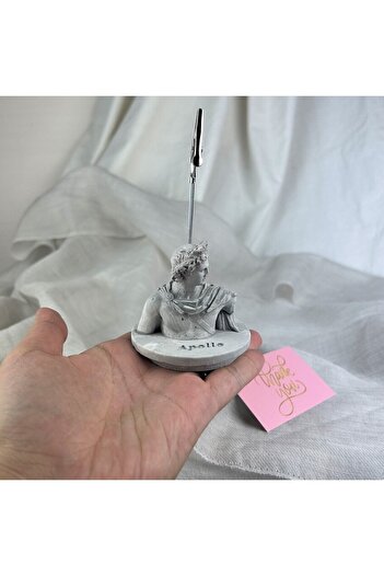 oasis decoration Gray Sculpture Note and Photo Holder with Apollo Base