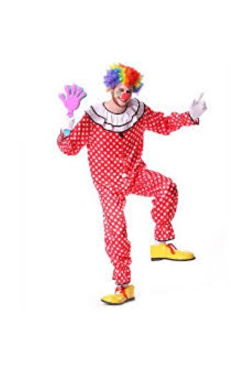 rengarenk kostüm Polka Dot Clown Jumpsuit