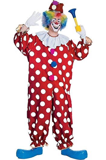 rengarenk kostüm Polka Dot Clown Jumpsuit