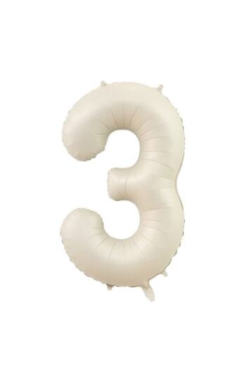 LOTUS PARTY 3 Years Old Stone Color Number Foil Balloon (34 Inch - 76 Cm)