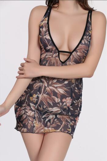 TİESSİ New Season Women's Nightgown - Floral Pattern, Sexy Fantasy