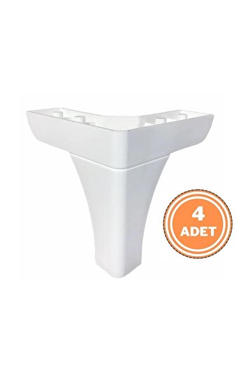 EYM 4 Pcs White Luxury Furniture Armchair Sofa Bed Leg - 14 cm Table Legs
