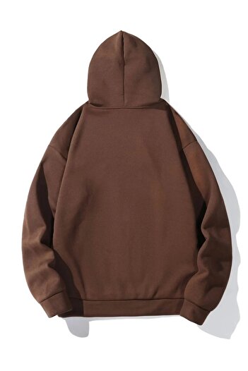 Altamira Φούτερ Unisex καφέ California με στάμπα oversize με κουκούλα