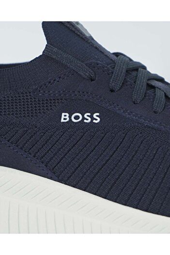 BOSS Erkek Bağcıklı Marka Logolu Spor Stil Lacivert Sneaker 50498904-401