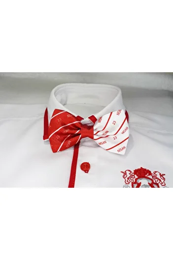 GallanD 23 April Children's Satin Ceremony Day Special Day Practical Elastic Bow Tie