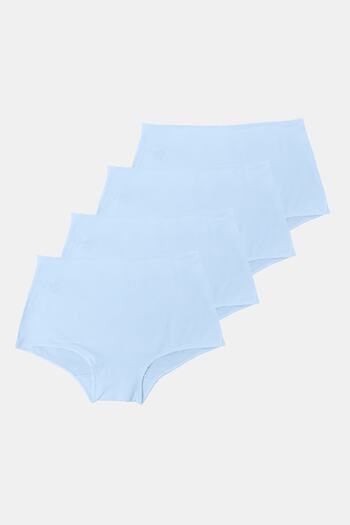 Malabadi Women's White 4 Pack Wide Brim Modal Panties 1053