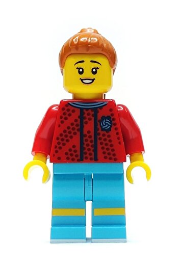 LEGO كأس العالم Ninjago Minifigure - رقم 10، لاعب كرة قدم نسائي باللون الأحمر