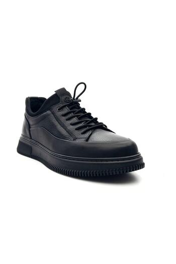 KOMCERO 2297 Men's Stretch Genuine Leather Thick Sole Casual Daily Shoes