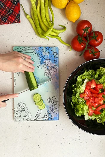 Decorita Glass Cutting Plate - Glass Cutting Board| Artemis| 17cm x 29cm