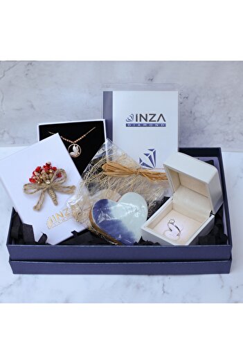 INZA mücevherat 0.35 CT Vintage Asimetri Pırlanta Yüzük