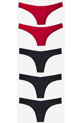 GECKO COLLECTION Chiloți de damă GECKO tăiați cu laser BRAZILIAN TANGA 5 buc